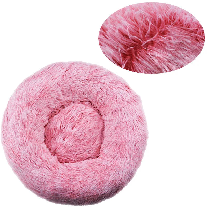 Round Plush Dog Bed